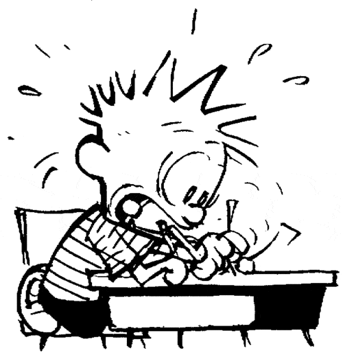 calvin-writing-comic-strip