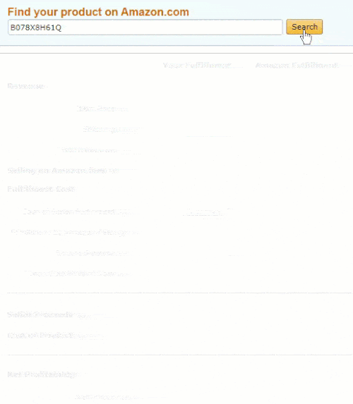 Pull Product Fulfillment Fees From Amazon FBA Calculator